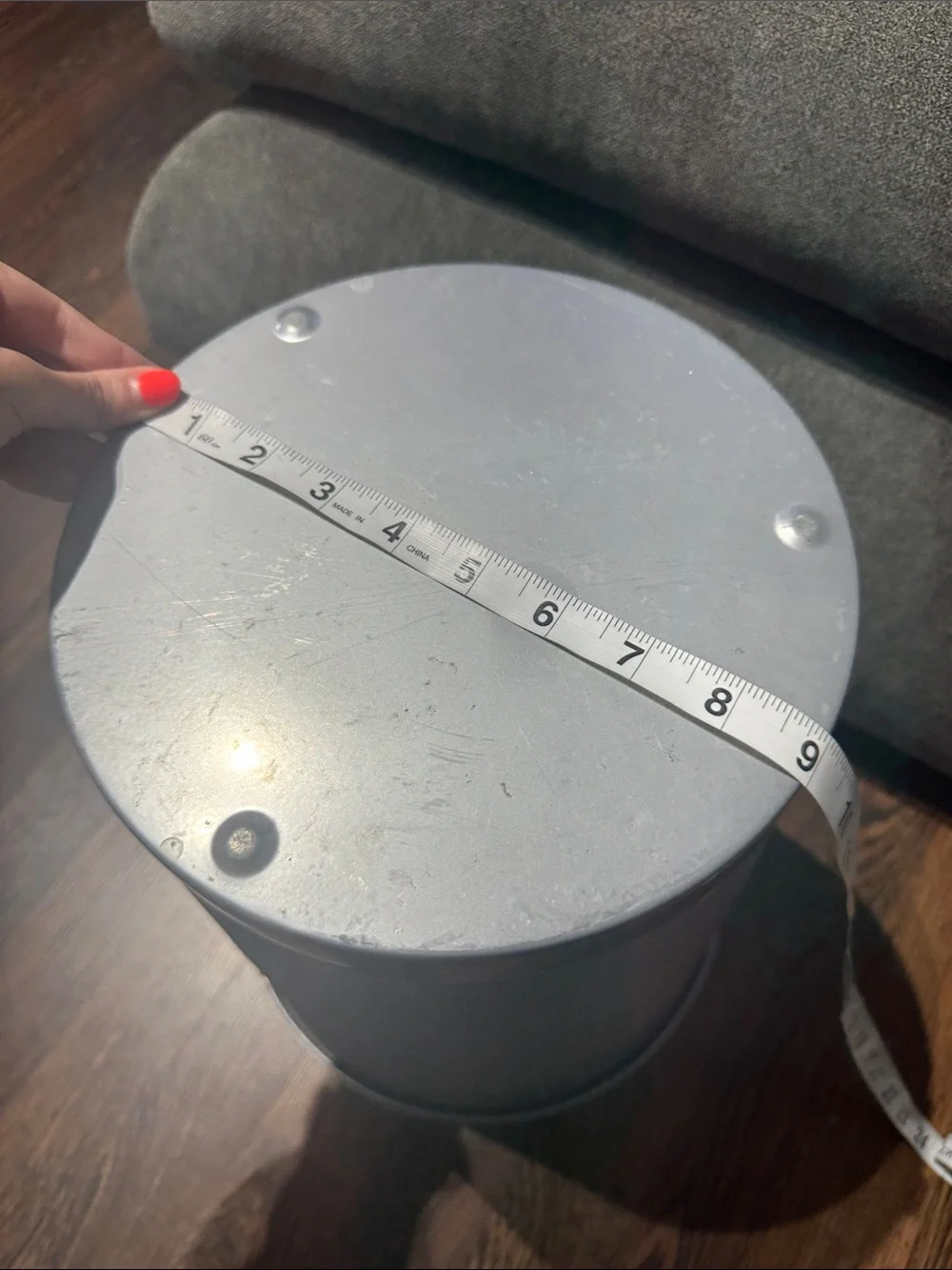 IKEA Silver Mesh Round Wastebasket